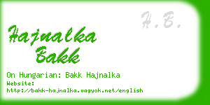 hajnalka bakk business card